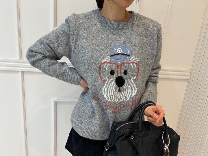 Pearls room - Korean Women Fashion - #romanticstyle - Dog Knit - 2