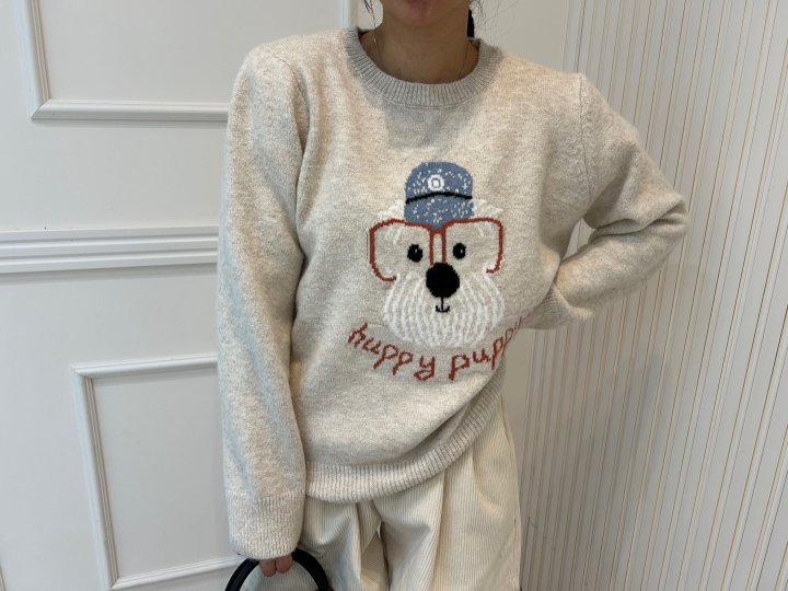 Pearls room - Korean Women Fashion - #womensfashion - Dog Knit - 7