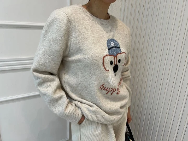 Pearls room - Korean Women Fashion - #womensfashion - Dog Knit - 9