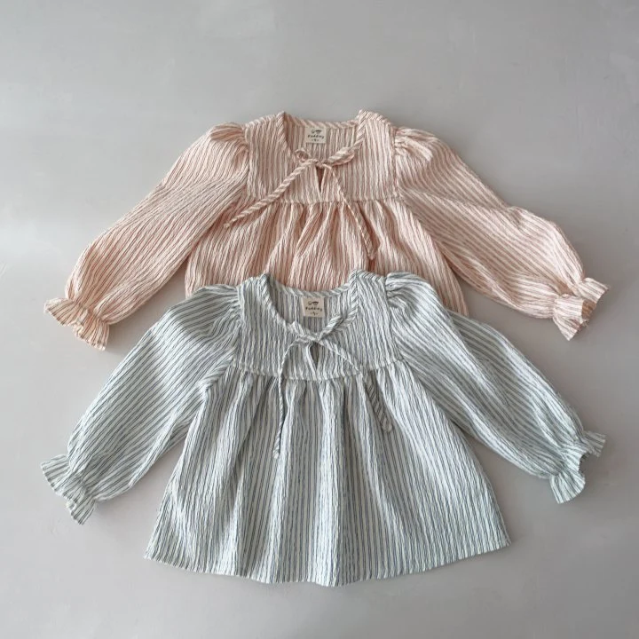 Pudding - Korean Children Fashion - #Kfashion4kids - Striped Top Bottom Set