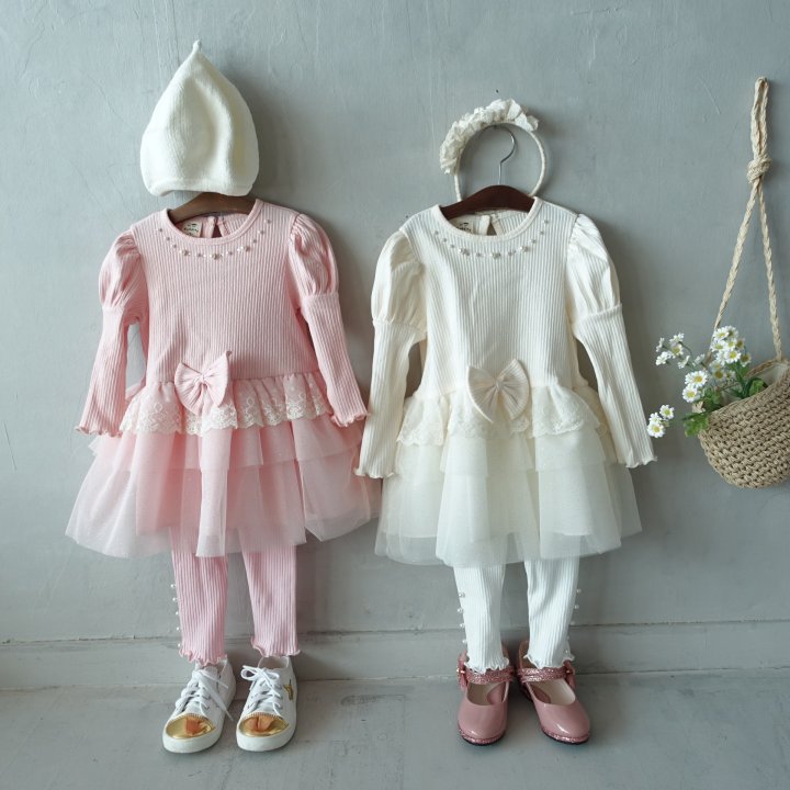 Pudding - Korean Children Fashion - #Kfashion4kids - Pearl Leggings - 8