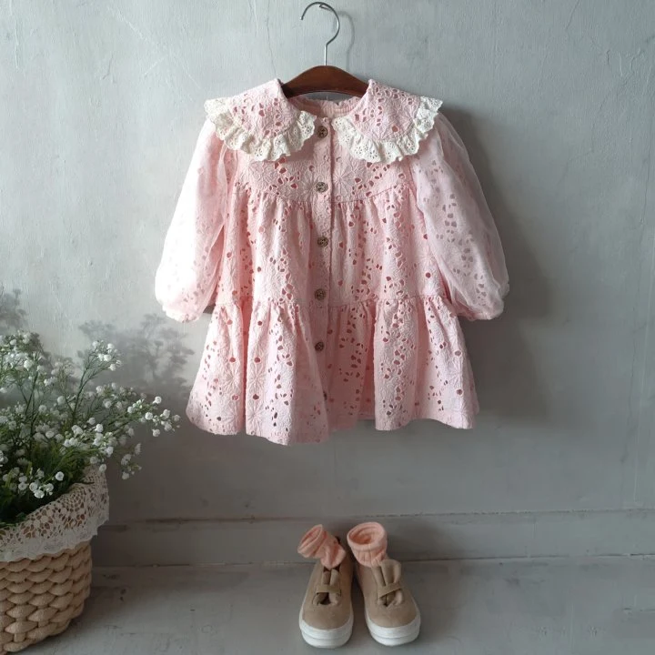 Pudding - Korean Children Fashion - #Kfashion4kids - Embroidery One-piece - 6