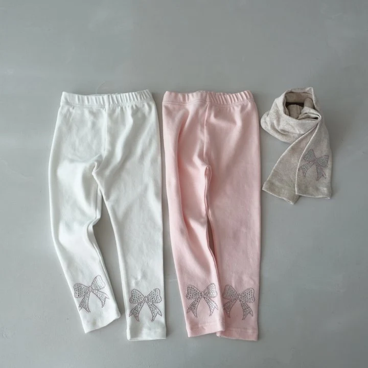 Pudding - Korean Children Fashion - #designkidswear - Ribbon Leggings