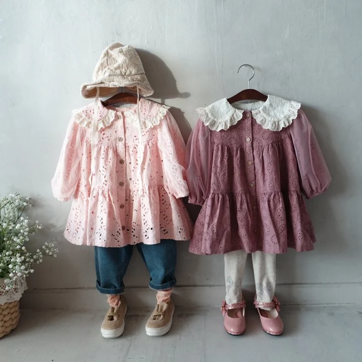 Pudding - Korean Children Fashion - #discoveringself - Embroidery One-piece