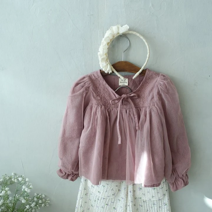 Pudding - Korean Children Fashion - #kidsshorts - Ribbon Blouse - 11