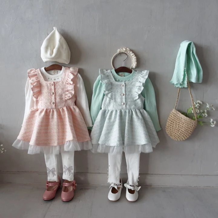 Pudding - Korean Children Fashion - #fashionkids - Ribbon Leggings - 4