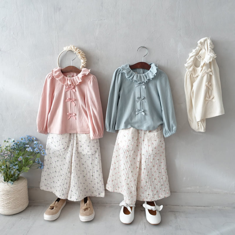 Pudding - Korean Children Fashion - #kidzfashiontrend - Frill Tee - 12