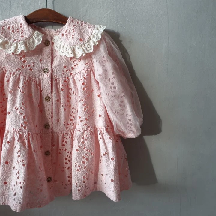 Pudding - Korean Children Fashion - #littlefashionista - Embroidery One-piece - 7