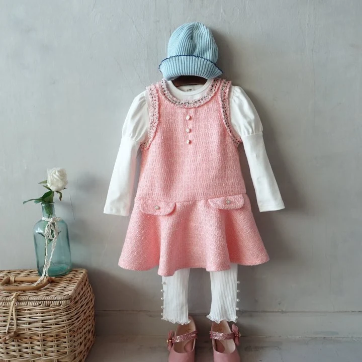 Pudding - Korean Children Fashion - #Kfashion4kids - Lovely Jumper Skirt - 4