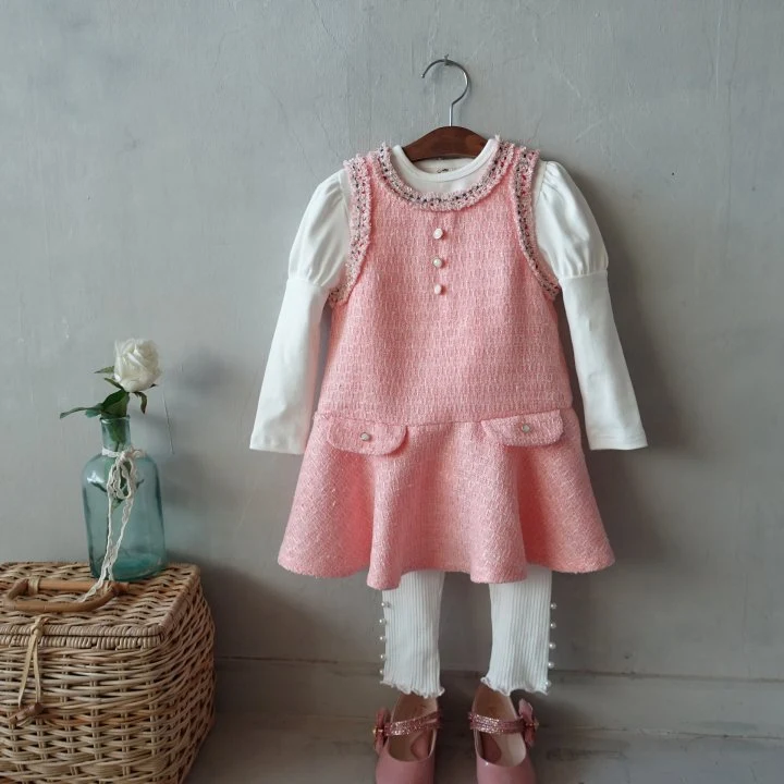 Pudding - Korean Children Fashion - #magicofchildhood - Lovely Jumper Skirt - 5