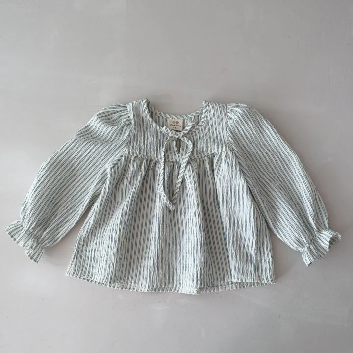 Pudding - Korean Children Fashion - #magicofchildhood - Striped Top Bottom Set - 4