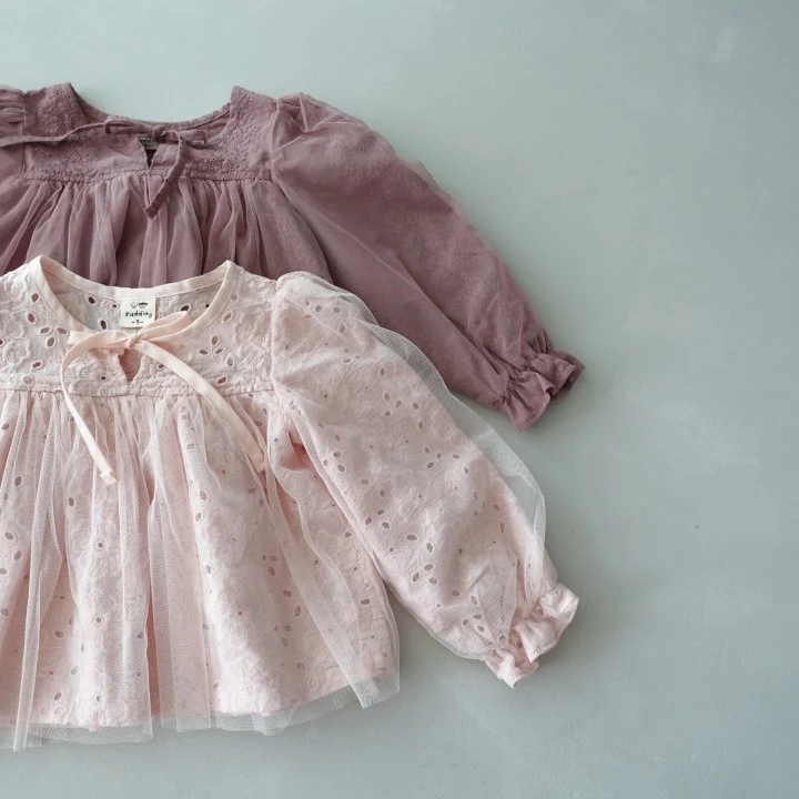 Pudding - Korean Children Fashion - #minifashionista - Ribbon Blouse