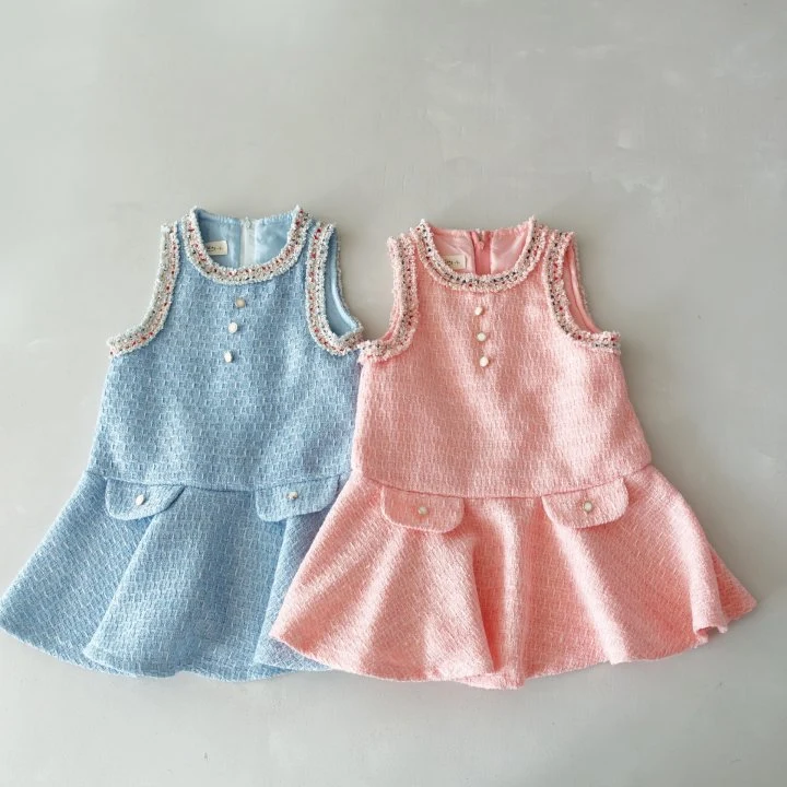 Pudding - Korean Children Fashion - #minifashionista - Lovely Jumper Skirt - 6