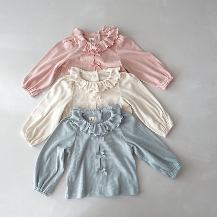 Pudding - Korean Children Fashion - #prettylittlegirls - Frill Tee