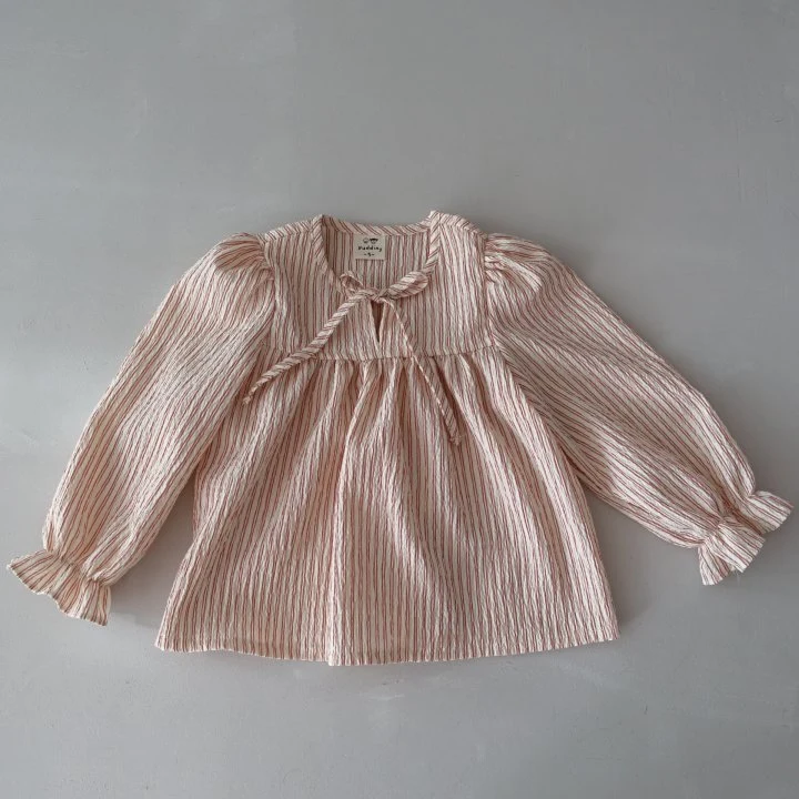 Pudding - Korean Children Fashion - #todddlerfashion - Striped Top Bottom Set - 6