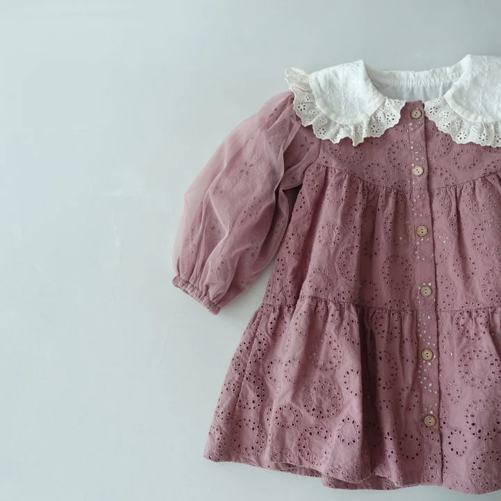 Pudding - Korean Children Fashion - #todddlerfashion - Embroidery One-piece - 11