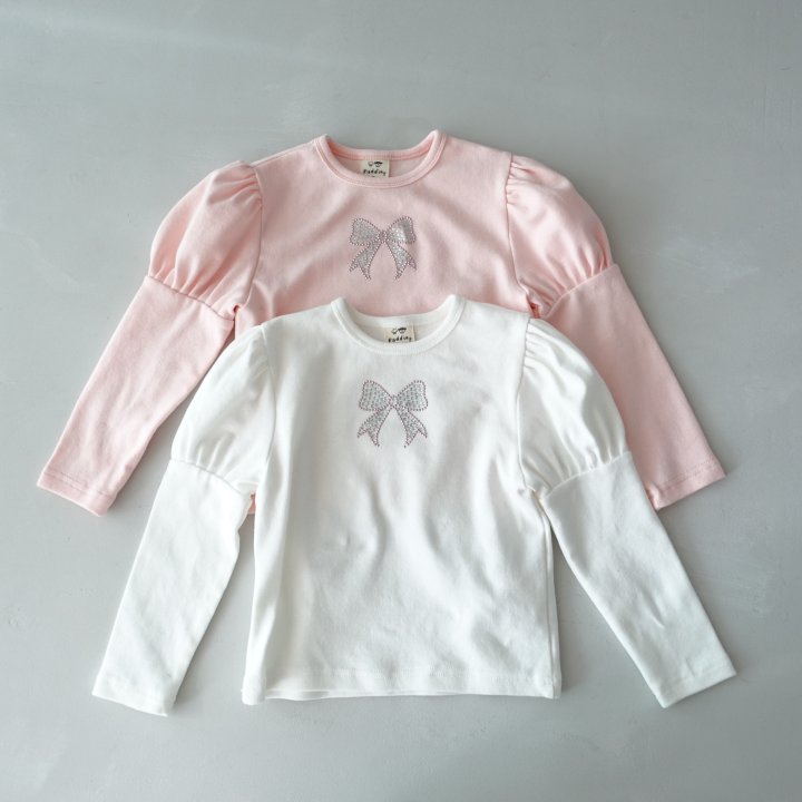 Pudding - Korean Children Fashion - #toddlerclothing - Ribbon Tee