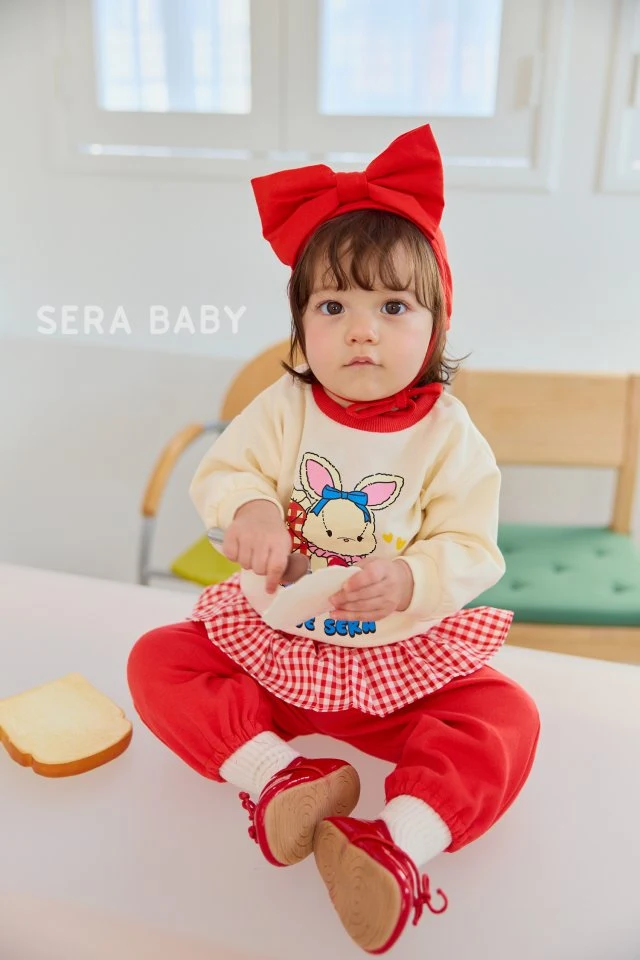 Sera - Korean Baby Fashion - #babyclothing - Bebe Check Frill Top Bottom Set - 9