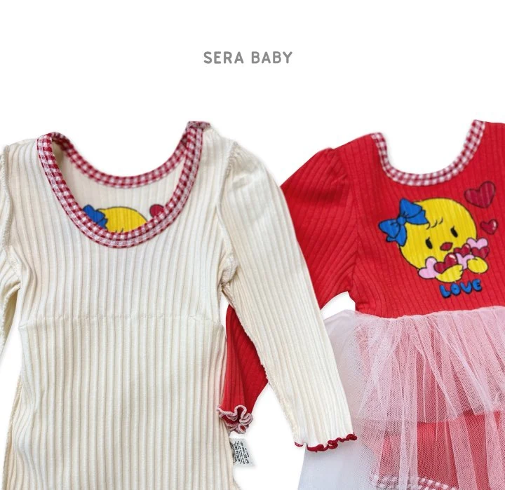 Sera - Korean Baby Fashion - #babyclothing - Bebe Chick Ribbed Sha Suit - 2