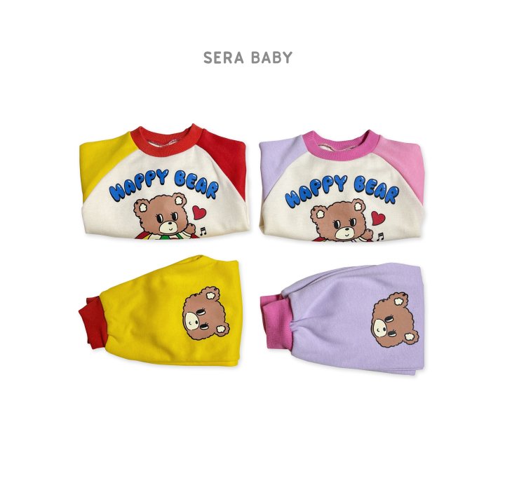 Sera - Korean Baby Fashion - #babyclothing - Bebe Rainbow Bear Top Bottom Set