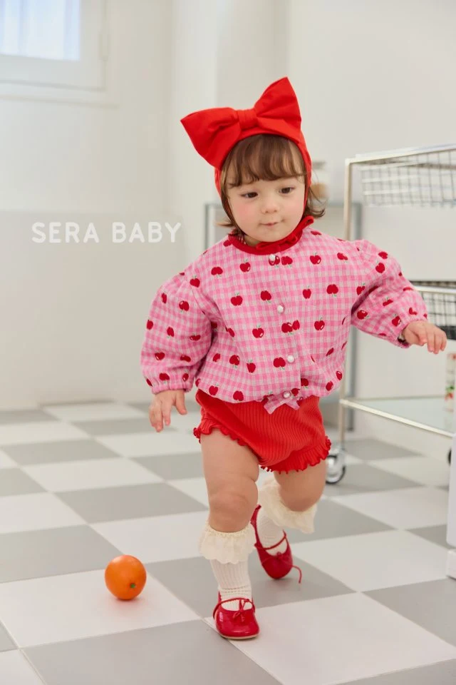 Sera - Korean Baby Fashion - #babyfashion - Bebe Apple Check Cardigan - 9