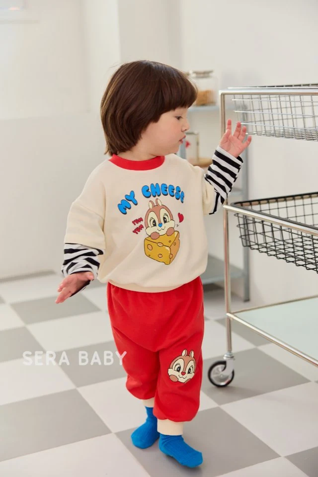 Sera - Korean Baby Fashion - #babyfashion - Bebe Cheese Layered Top Bottom Set - 5