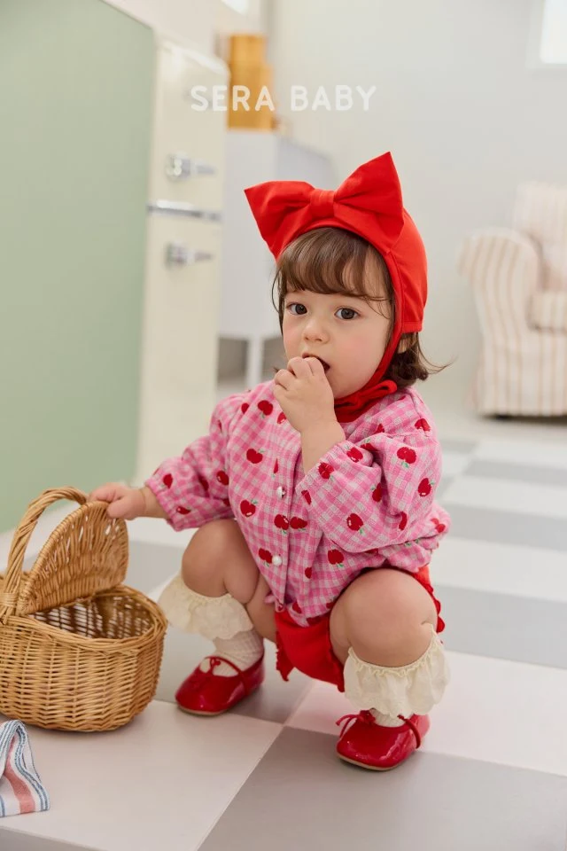 Sera - Korean Baby Fashion - #babyfever - Bebe Apple Check Cardigan - 10