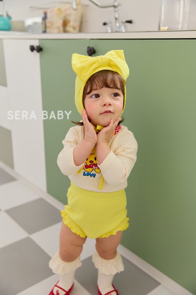 Sera - Korean Baby Fashion - #babyfever - Bebe Ribbed Bloomer Top Bottom Set - 7