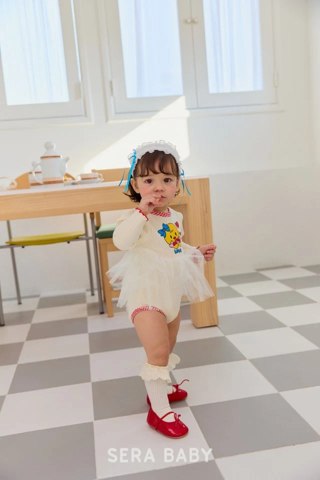 Sera - Korean Baby Fashion - #babygirlfashion - Bebe Chick Ribbed Sha Suit - 5