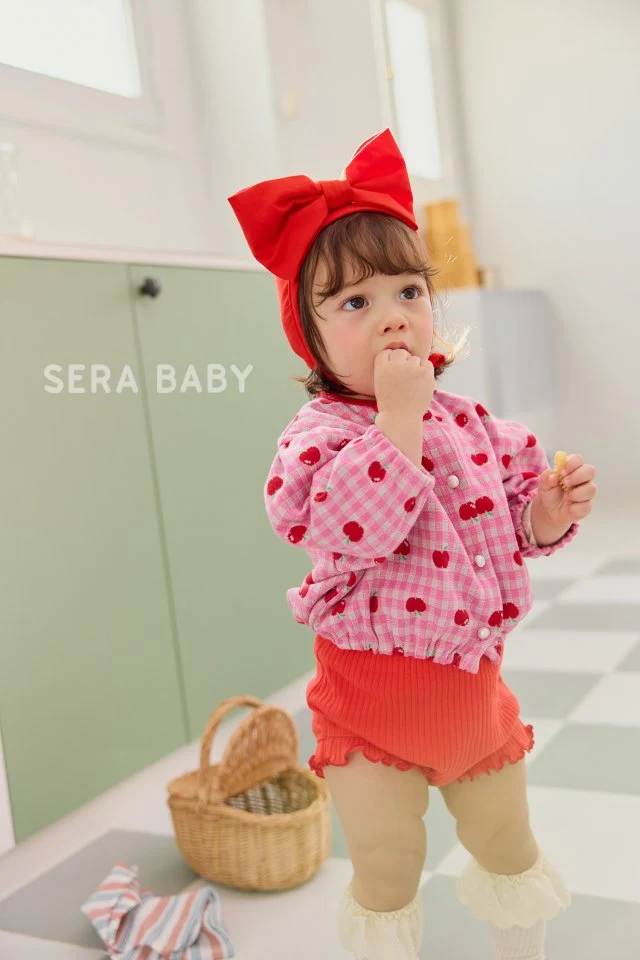 Sera - Korean Baby Fashion - #babylifestyle - Bebe Apple Check Cardigan - 12