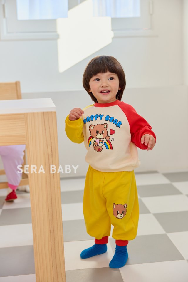 Sera - Korean Baby Fashion - #babylifestyle - Bebe Rainbow Bear Top Bottom Set - 5