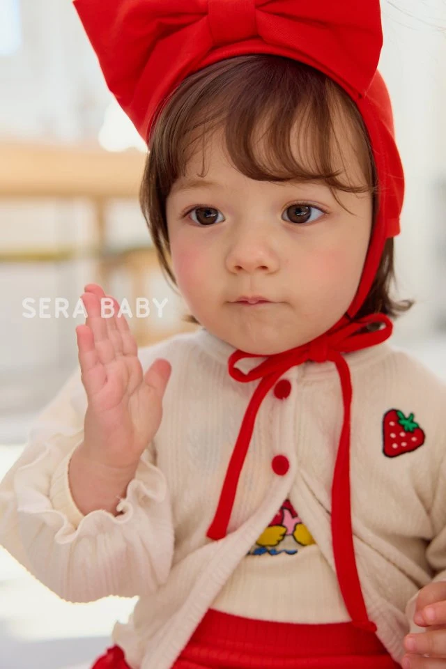 Sera - Korean Baby Fashion - #babyoninstagram - Bebe Strawberry Cardigan - 2