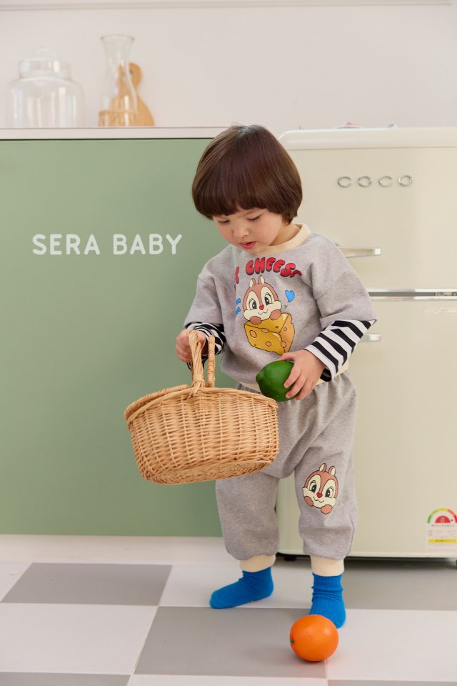 Sera - Korean Baby Fashion - #babyoutfit - Bebe Cheese Layered Top Bottom Set - 12