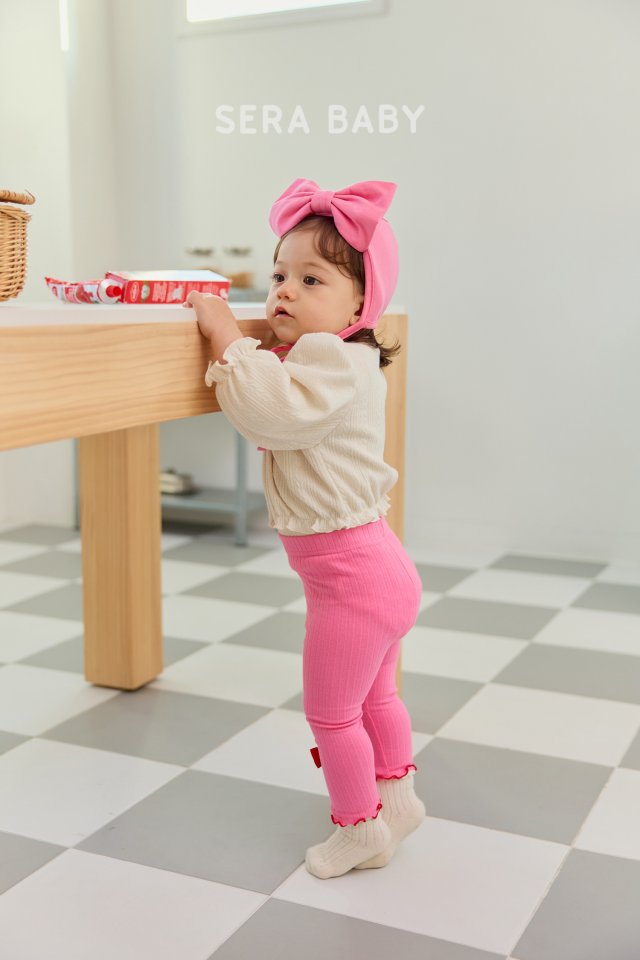 Sera - Korean Baby Fashion - #babyoutfit - Bebe Ribbed Ribbon Leggings - 11