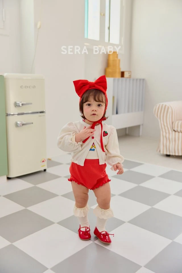 Sera - Korean Baby Fashion - #babywear - Bebe Strawberry Cardigan - 6