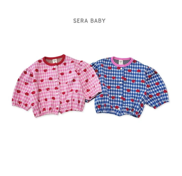 Sera - Korean Baby Fashion - #babywear - Bebe Apple Check Cardigan - 2