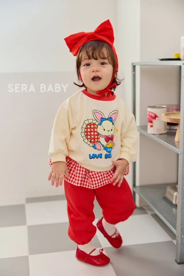 Sera - Korean Baby Fashion - #babywear - Bebe Check Frill Top Bottom Set - 4