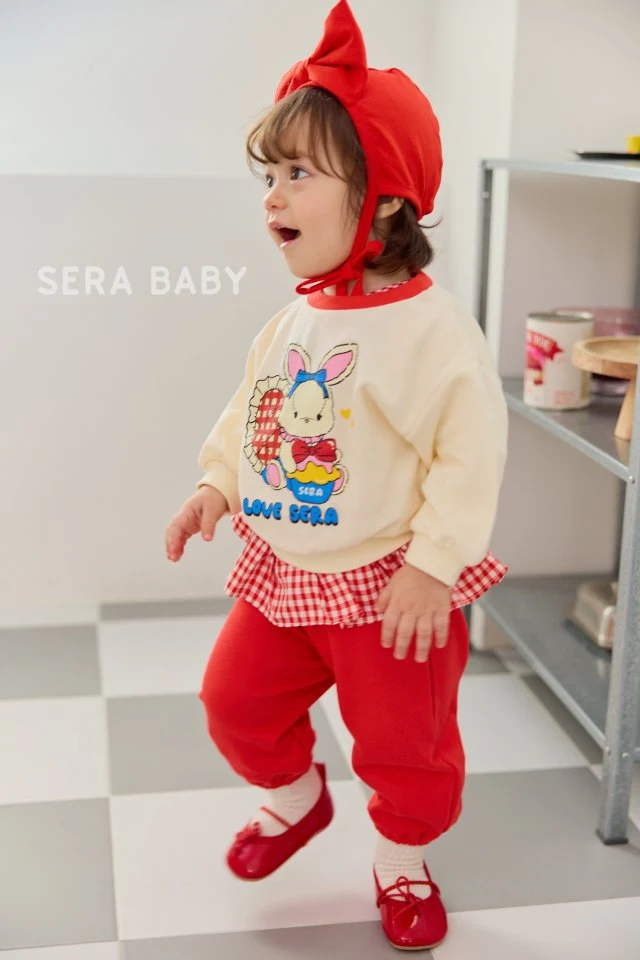 Sera - Korean Baby Fashion - #onlinebabyshop - Bebe Check Frill Top Bottom Set - 5