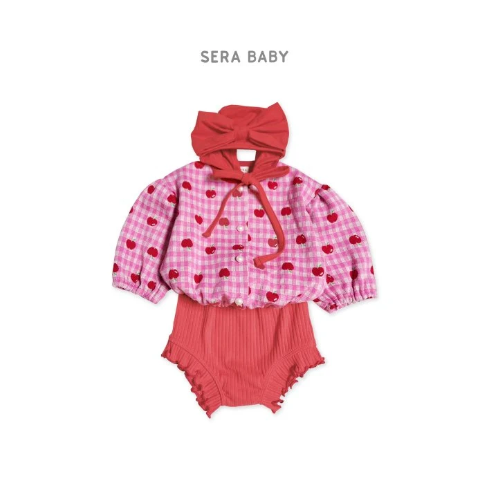 Sera - Korean Baby Fashion - #smilingbaby - Bebe Apple Check Cardigan - 5