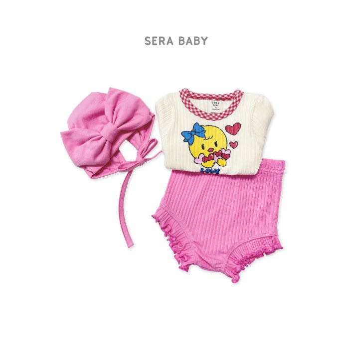 Sera - Korean Baby Fashion - #smilingbaby - Bebe Ribbed Bloomer Top Bottom Set - 2