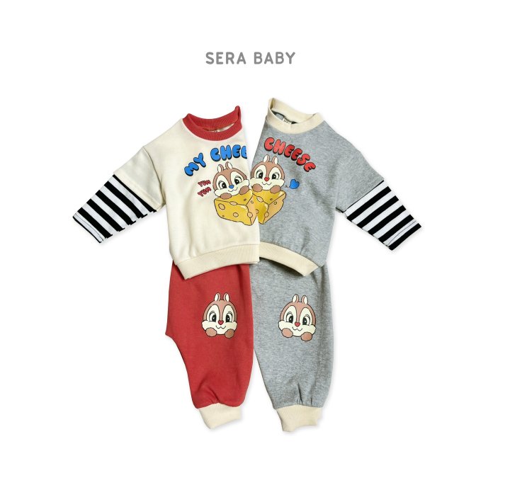 Sera - Korean Baby Fashion - #smilingbaby - Bebe Cheese Layered Top Bottom Set