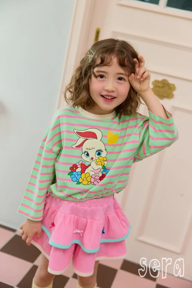 Sera - Korean Children Fashion - #Kfashion4kids - Flower Stripe Tee - 8