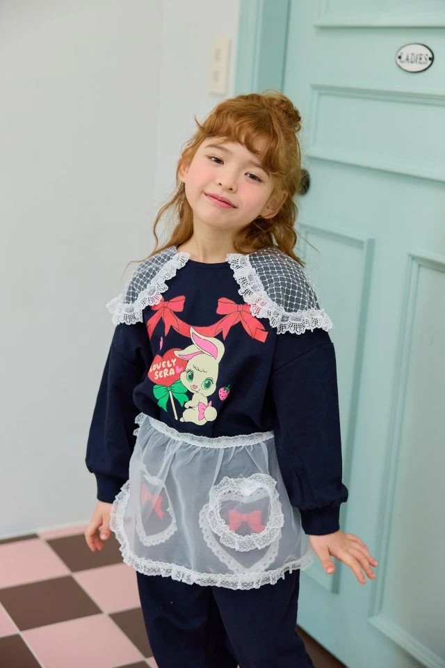 Sera - Korean Children Fashion - #Kfashion4kids - Lace Heart Apron - 2