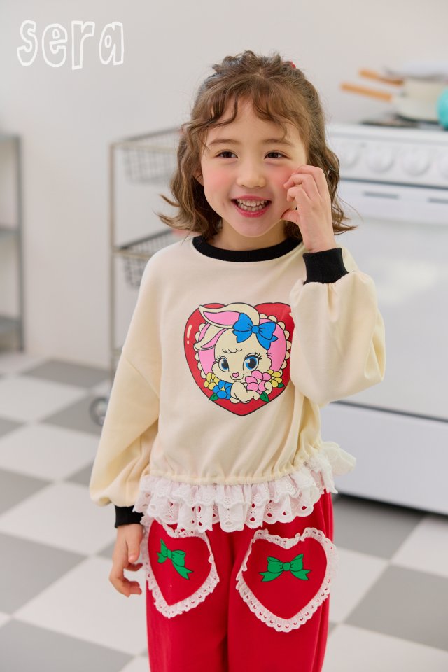 Sera - Korean Children Fashion - #prettylittlegirls - Lace Heart Sweatshirts - 4