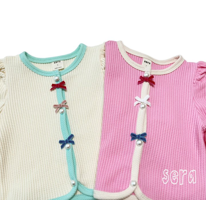 Sera - Korean Children Fashion - #childrensboutique - Puff Ribbon Cardigan - 2