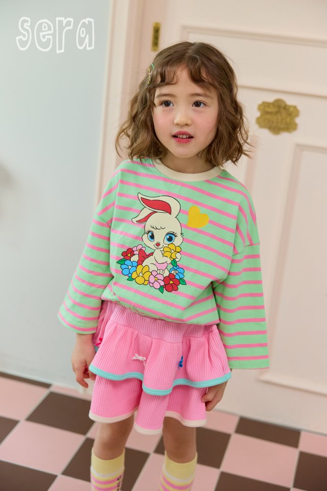 Sera - Korean Children Fashion - #discoveringself - Flower Stripe Tee - 3