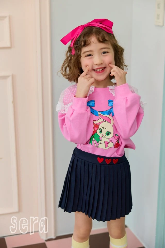 Sera - Korean Children Fashion - #fashionkids - Heart Pleated Skirt - 6