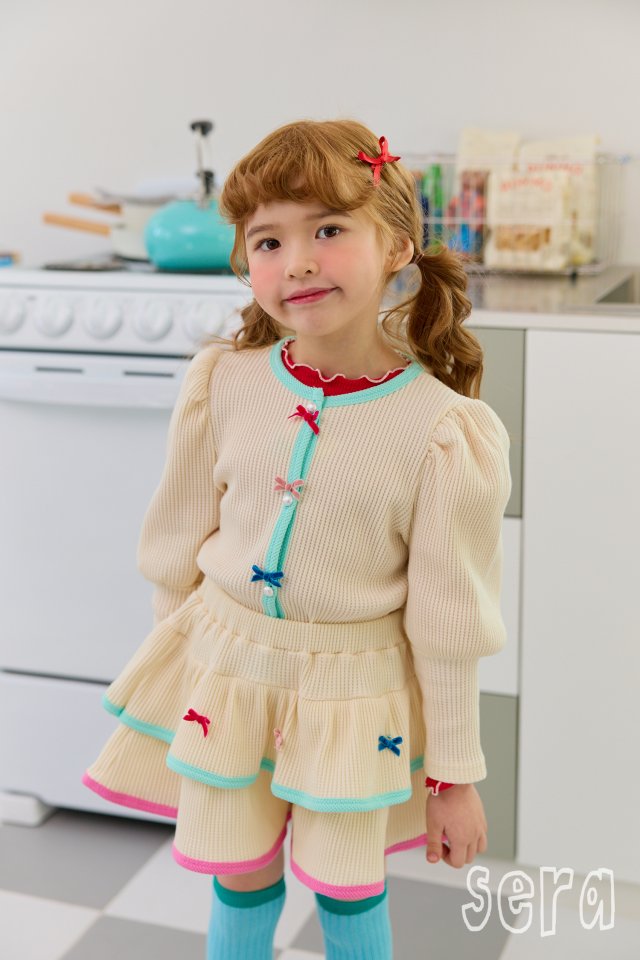 Sera - Korean Children Fashion - #fashionkids - Puff Ribbon Cardigan - 5