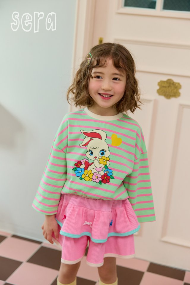 Sera - Korean Children Fashion - #discoveringself - Flower Stripe Tee - 4