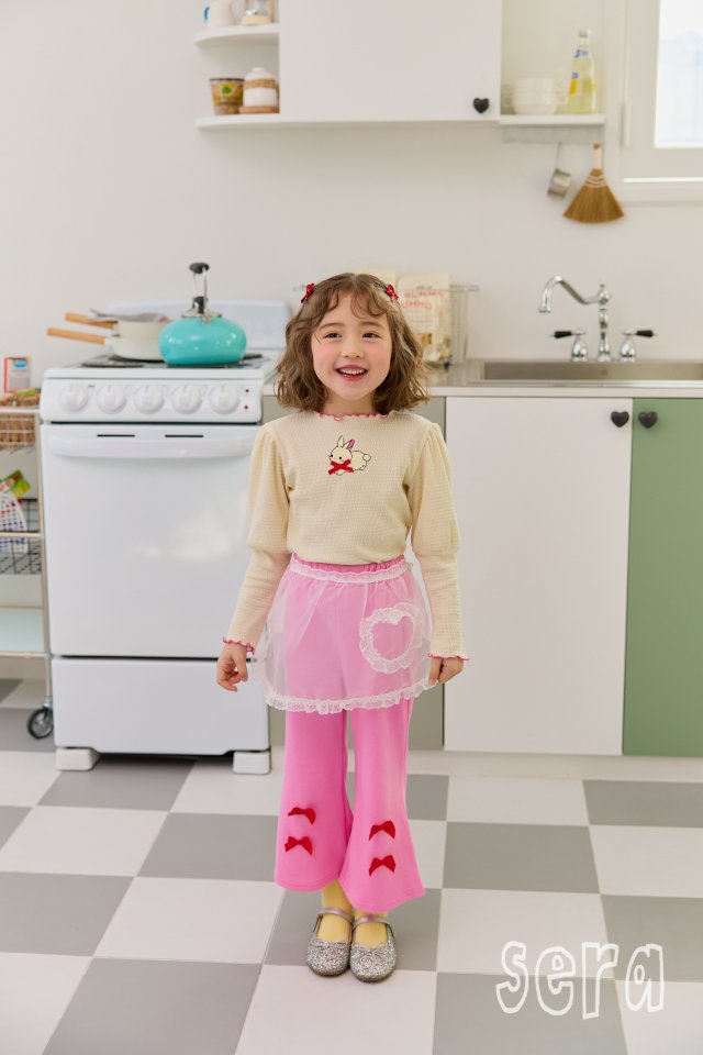 Sera - Korean Children Fashion - #fashionkids - Double Ribbon Bootcut Pants - 2